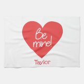 Liebliches rotes Herz ist mein Handtuch (Horizontal)