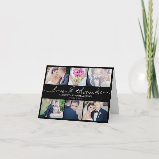 Liebliches Schreiben Hochzeit Dankeschön Karte - S (Vorderseite)