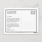 Liebliches Schreiben Hochzeit Dankeschön Karte - W (Rückseite)