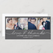 Liebliches Schreiben von Hochzeiten Dankeschön Kar Dankeskarte (Vorne/Hinten)