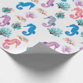 Liebliches Seepferd Wrapping Paper Geschenkpapier (Ecke)