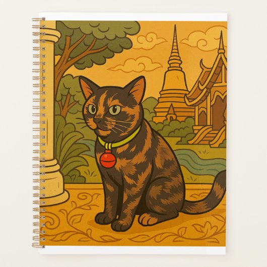 Liebliches Siam Cat Notebook Planer (Vorderseite)