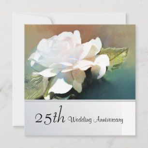 Liebliches Tea-Rose 25. Hochzeitliches Jubiläum Pa Einladung