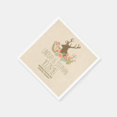 Liebliches und romantisches Hirschhochzeitpapier N Serviette (Ecke)
