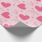 Liebliches Valentinstag Herzthema Design Geschenkpapier (Ecke)