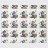 Liebliches Watercolor-Vogelumschlagpapier Geschenkpapier (Flach)