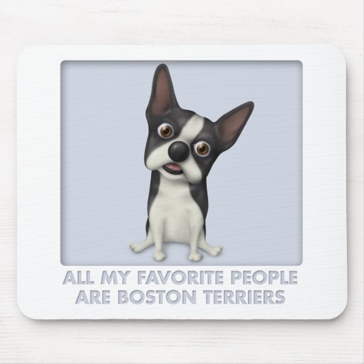 Liebling Bostons Terrier Mousepad (Vorne)