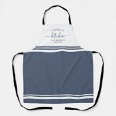 Liebling gebacken in blauem französischem Streifen Schürze (Vorderseite)