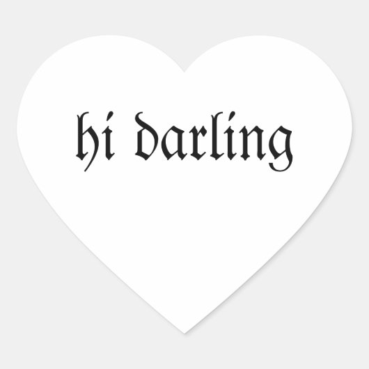 Liebling Herz-Aufkleber (Vorderseite)