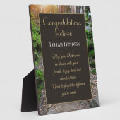 Liebling! Retirees Glückwunschgeschenk Plaque Fotoplatte (Seite)