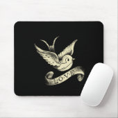 Liebling Sperling Vintage Tattoo Design Mousepad (Mit Mouse)