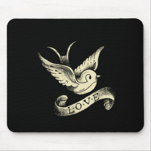 Liebling Sperling Vintage Tattoo Design  Mousepad