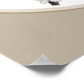 Lieblinge, die auf einem Kirschblütenbeige sitzen Poster (Ecke)