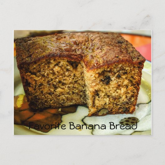 Lieblings-Bananenbrot Postkarte (Vorderseite)