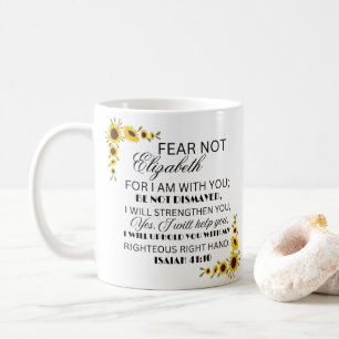 Lieblings-Bibelverse Isaiah 41:10 Sonnenblume Kaffeetasse