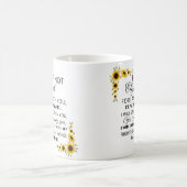 Lieblings-Bibelverse Isaiah 41:10 Sonnenblume Kaffeetasse (Mittel)