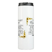 Lieblings-Bibelverse Isaiah 41:10 Sonnenblume Thermosbecher (Rückseite)