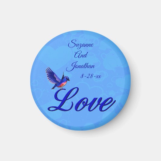 Lieblings Blaumeise Personalisierte Hochzeit  Magnet (Vorne)