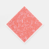Lieblings-Blumenmuster in Rot Serviette (Ecke)