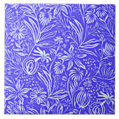 Lieblings-Blumenmuster, Periwinkle Blau, Fliese (Vorderseite)