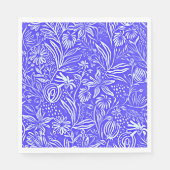 Lieblings-Blumenmuster, Periwinkle Blau, Serviette (Vorderseite)