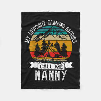 Lieblings-Camping-Kumpels nennen mich Oma Vintage  Fleecedecke