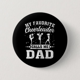 Lieblings-Cheerleader nennt mich Papa am Vatertag Button