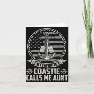 Lieblings Coastie ruft Tante Flagge Küstenwache Karte