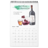 Lieblings-Cocktail-Rezepte | Wasserfarbe Illustrie Kalender (Mär 2026)