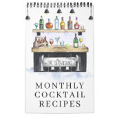 Lieblings-Cocktail-Rezepte | Wasserfarbe Illustrie Kalender (Titelbild)