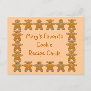 Lieblings-Cookie-Rezepte-Karten~Gingerbread~benutz Postkarte