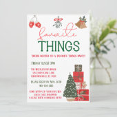 Lieblings-Dinge Feiertag Moderne Einladung (Stehend Vorderseite)