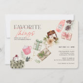 Lieblings-Dinge Freunde Geschenkbörse Feiertag Par Einladung (Vorderseite)