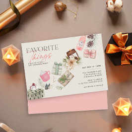 Lieblings-Dinge Freunde Geschenkbörse Feiertag Par Einladung