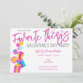 Lieblings-Dinge Galentine's Day Girls Night Out Einladung (Stehend Vorderseite)