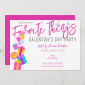 Lieblings-Dinge Galentine's Day Girls Night Out Einladung (Vorne/Hinten)