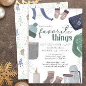 Lieblings-Dinge Gemütliches Winter-Geschenk-Exchan Einladung