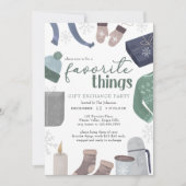 Lieblings-Dinge Gemütliches Winter-Geschenk-Exchan Einladung (Vorderseite)