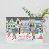 Lieblings-Dinge Weihnachtsfeier Einladung (Stehend Vorderseite)