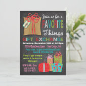 Lieblings-Dinge Weihnachtsgeschenke Exchange Einladung (Stehend Vorderseite)