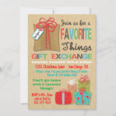 Lieblings-Dinge Weihnachtsgeschenke Exchange Einladung (Vorderseite)