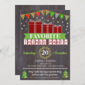 Lieblings-Dinge Weihnachtsgeschenktausch Einladung (Vorne/Hinten)