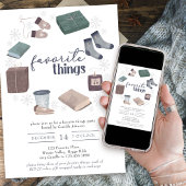 Lieblings-Dinge Winter-Kranz-Geschenkbörse Party Einladung
