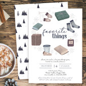 Lieblings-Dinge Winter-Kranz-Geschenkbörse Party Einladung