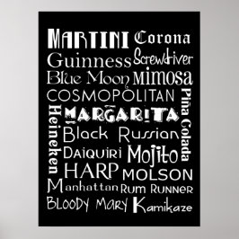 Lieblings-Drinks-Subway-Art-Poster Poster