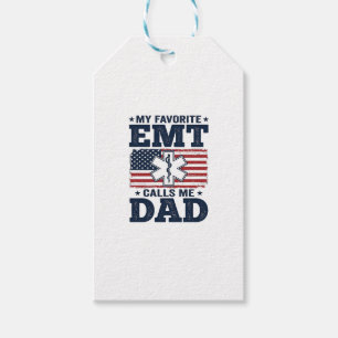 Lieblings-EMT nennt mich Dad Vintage-Patriotisches Geschenkanhänger