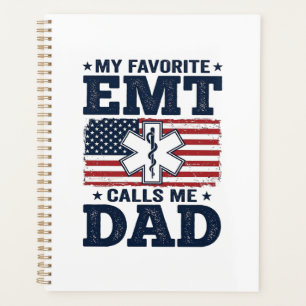 Lieblings-EMT nennt mich Dad Vintage-Patriotismus- Planer