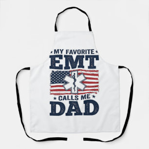 Lieblings-EMT nennt mich Dad Vintage-Patriotismus- Schürze
