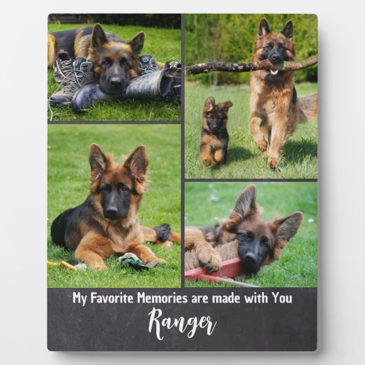 Lieblings-Erinnerungen - Hunde-Hunde-Foto aufbewah Fotoplatte (Vorderseite)