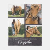 Lieblings-Erinnerungen Pet-Memorial-Pferd-Foto Fleecedecke (Vorderseite)